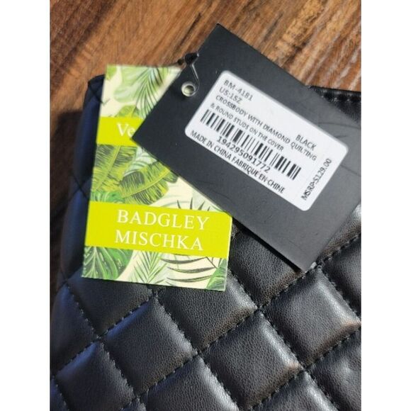 NWT - Badgley Mishka Quilted Crossbody with Gold Studs - Picture 11 of 11